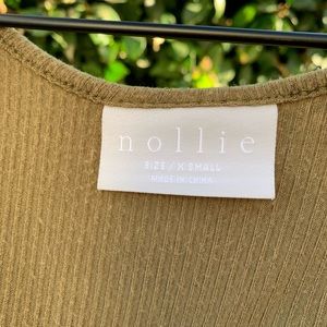 Nollie Tops - Cropped Tie Front Henley Nollie Tops - Cropped Tie Front Henley